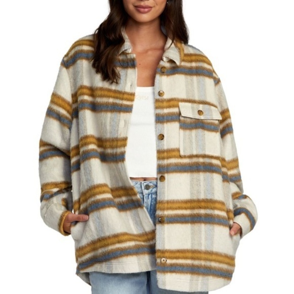 RVCA || NWT Birdie Wool Blend Shacket (S)